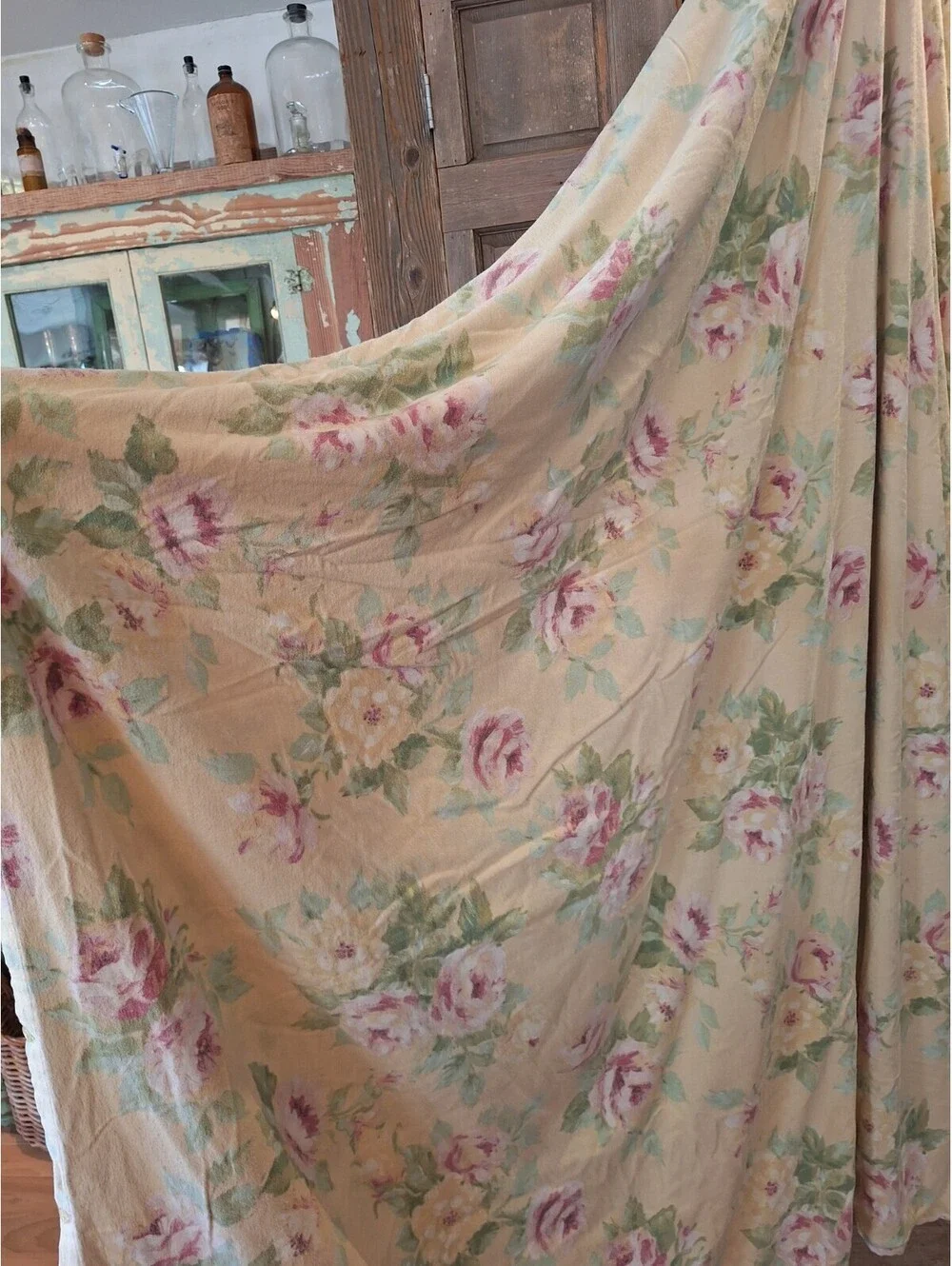 Vintage Cottage Core Duvet, Flannel, QUEEN, The Company Store 1980's. Germany.